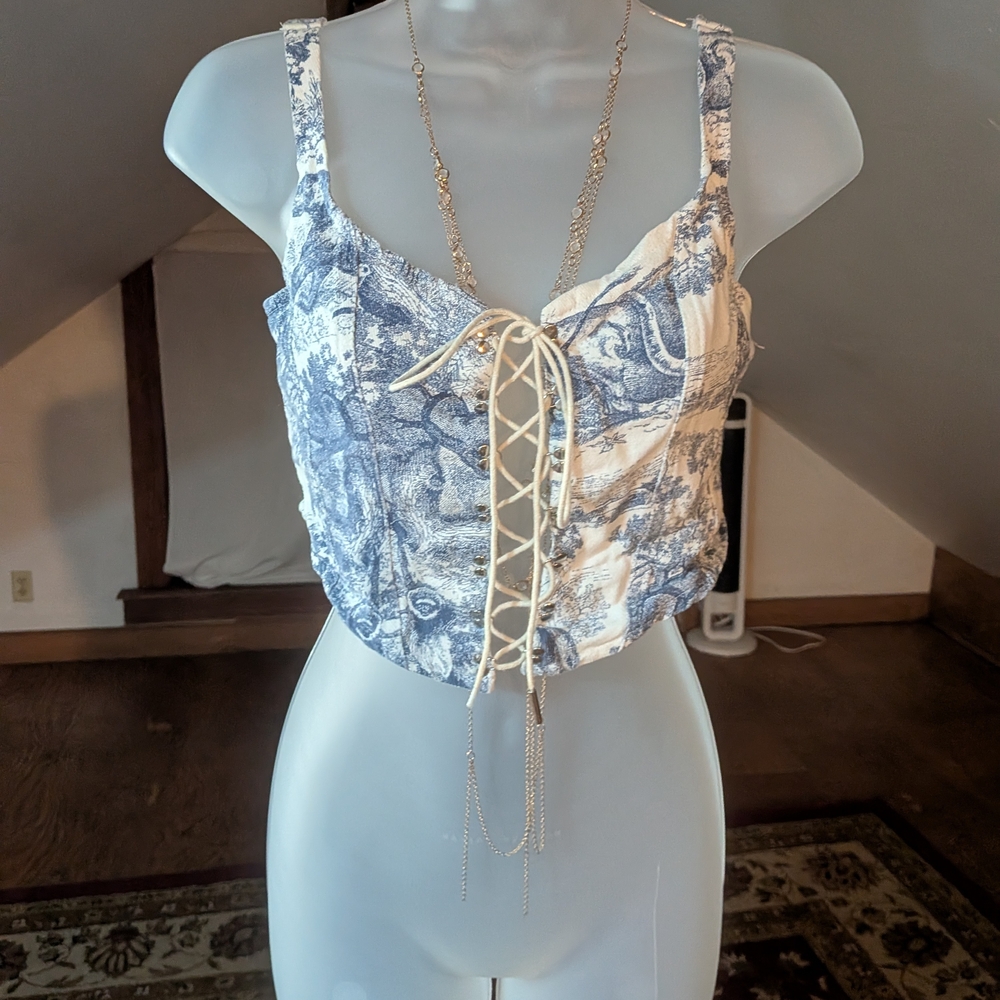 Gorgeous Artsy Corset Crop Top